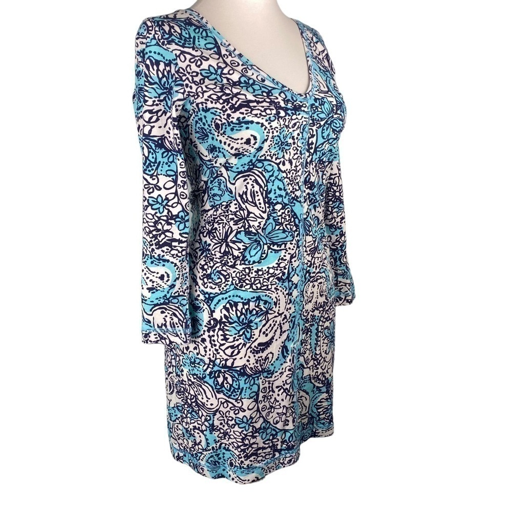 LILLY Pulitzer Juliet V Neck T Shirt Dress XS - Picture 4 of 7
